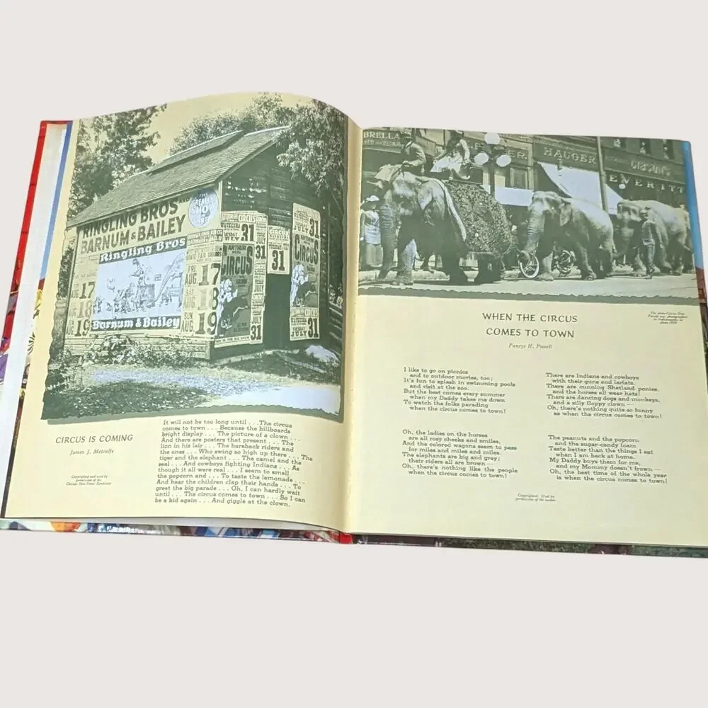 1960s Ideals Publication The Circus Hardcover Illustrated Book